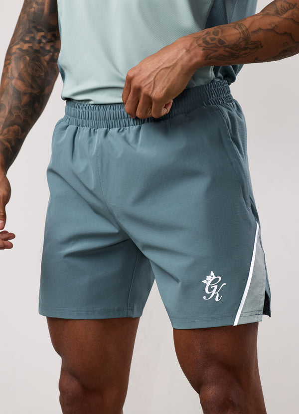 Gym King Flex 2.0 Short Silver Blue/Petrol Blue