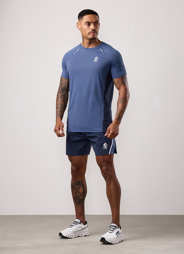 Gym King Flex 2.0 Tee Dark Denim/Faded Indigo