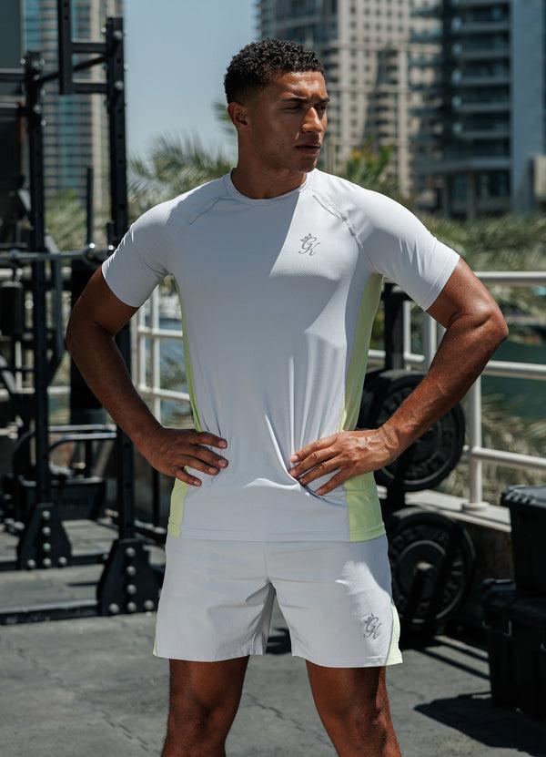 Gym King Flex 2.0 Tee Light Grey/Sherbet Lime