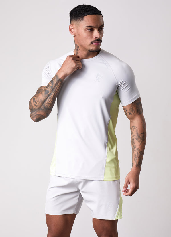 Gym King Flex 2.0 Tee Light Grey/Sherbet Lime