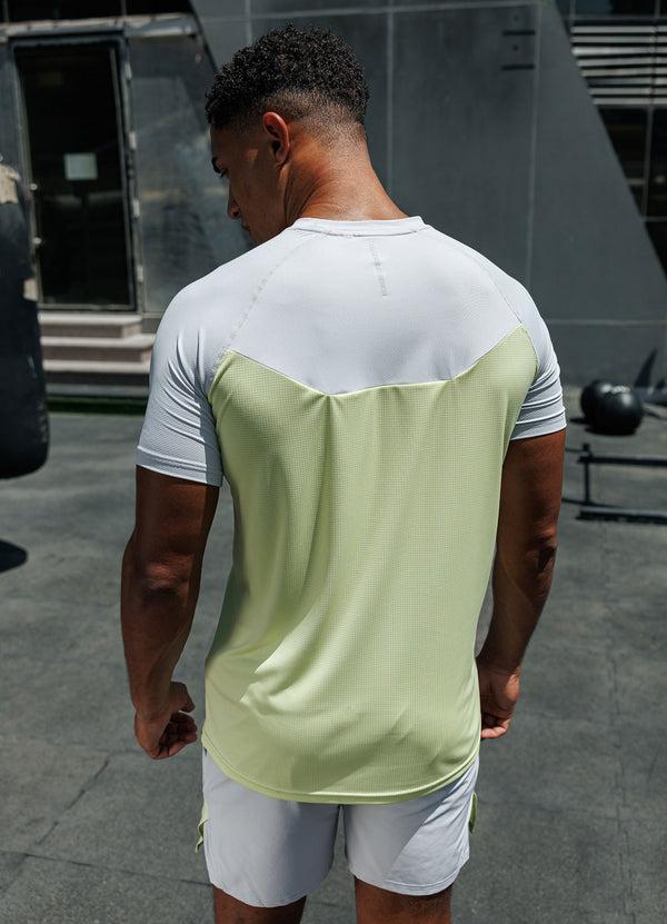gym king Flex 2.0 Tee Light Grey/Sherbet Lime