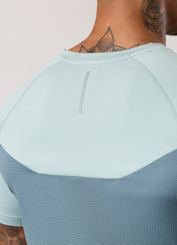 Gym King Flex 2.0 Tee Silver Blue/Petrol Blue
