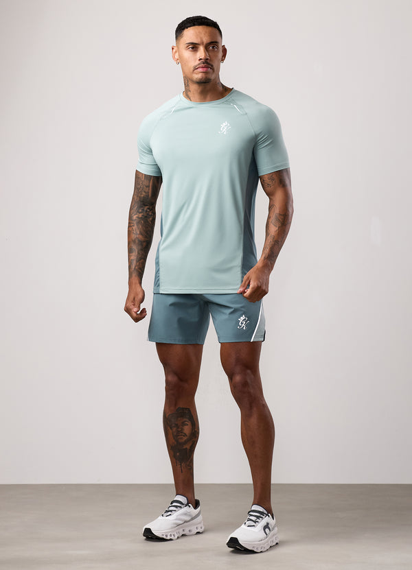 Gym King Flex 2.0 Tee Silver Blue/Petrol Blue