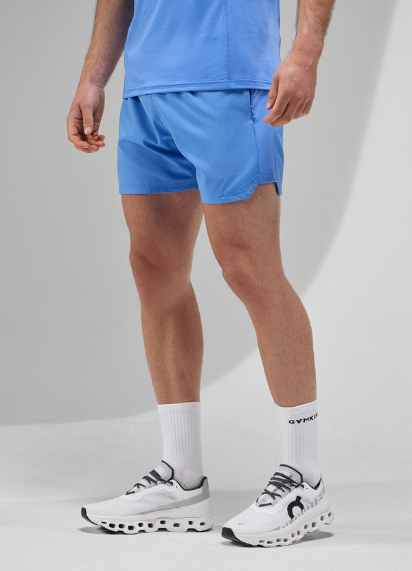 Gym King Focus Camo Knit Short Blue Iris