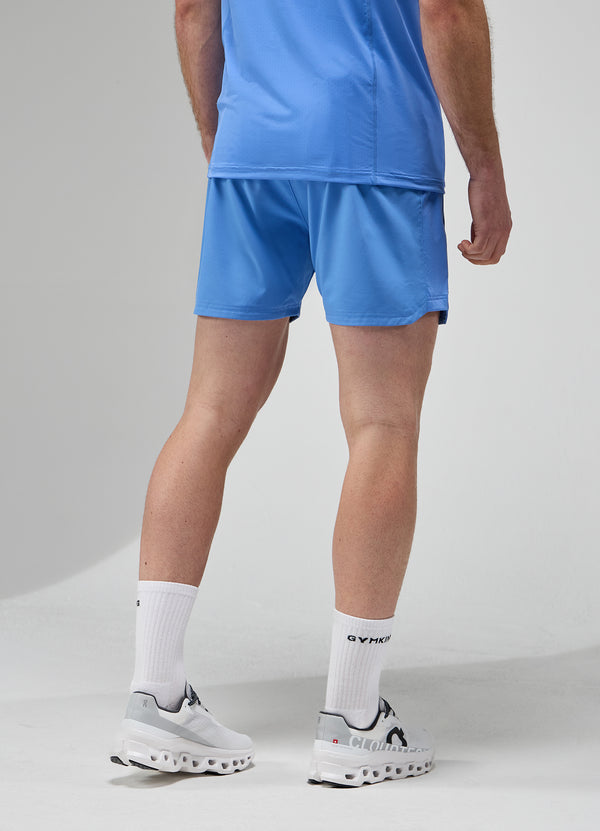 Gym King Focus Camo Knit Short Blue Iris