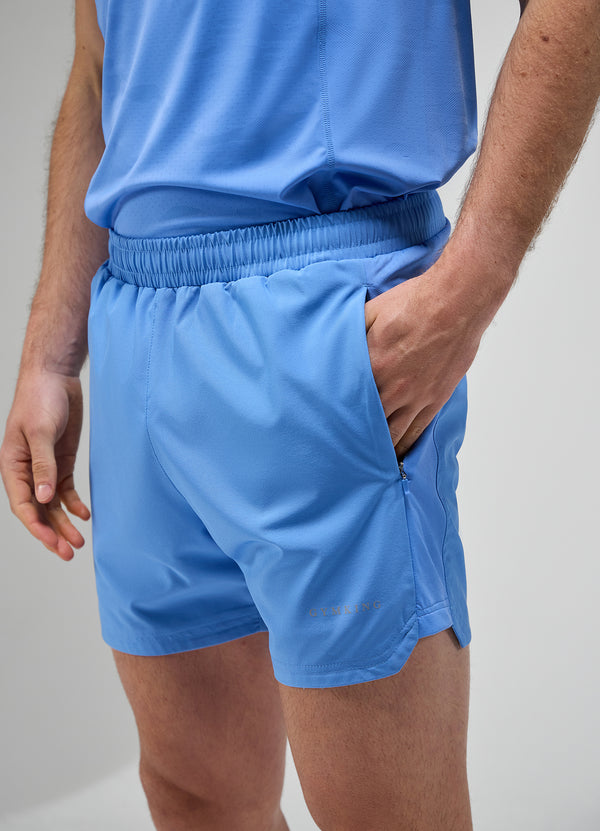 Gym King Focus Camo Knit Short Blue Iris