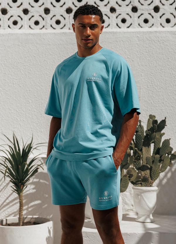 Gym King Focus Relaxed Fit Tee Aquatic Blue