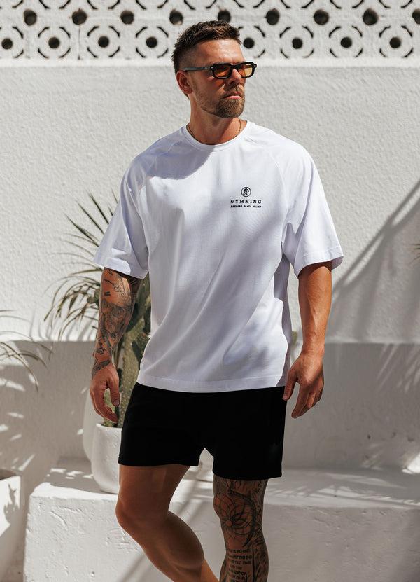 Gym King Focus Relaxed Fit Tee White