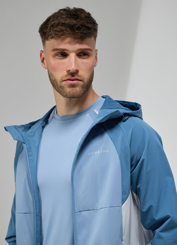 Gym King Focus Tracksuit Hood Dusk Blue/White