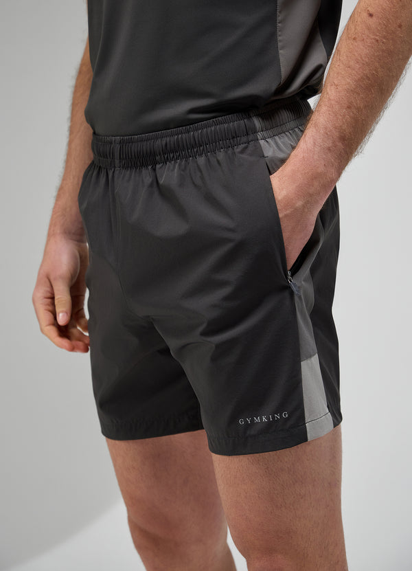 Gym King Focus Woven Short Black/Twilight Grey