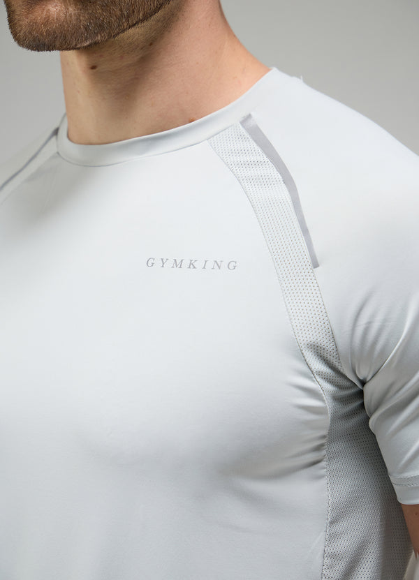 Gym King Focus Woven Tee Light Grey/Urban Grey