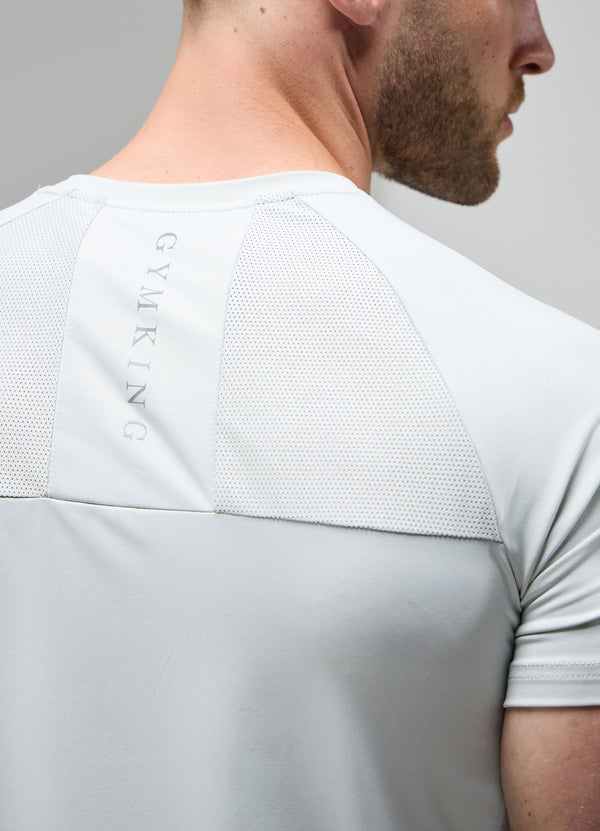 Gym King Focus Woven Tee Light Grey/Urban Grey