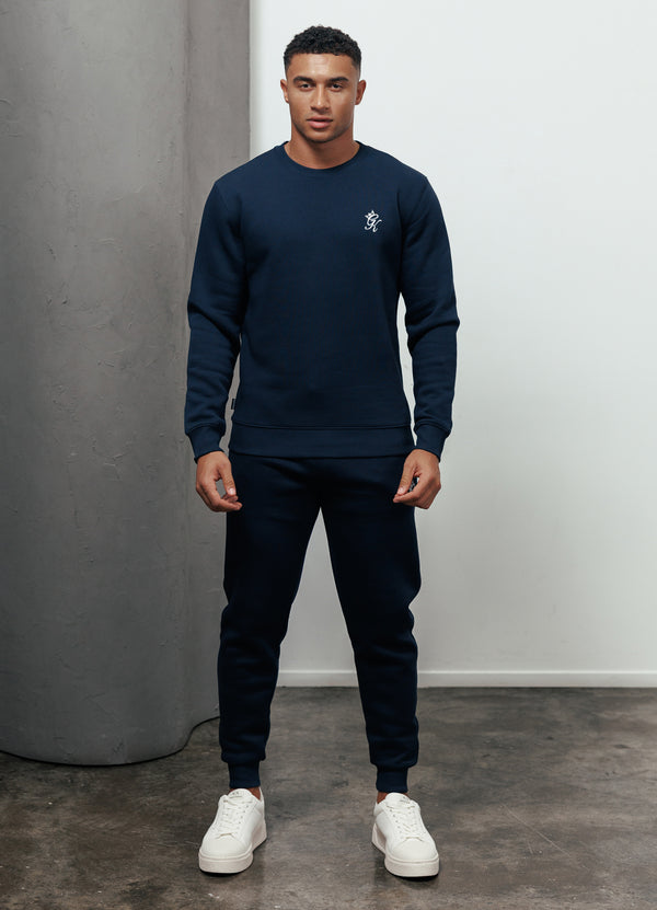 gym king Fundamental Fleece Crew Navy