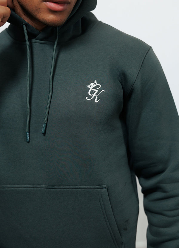 Gym King Fundamental Fleece Hood Forest Green