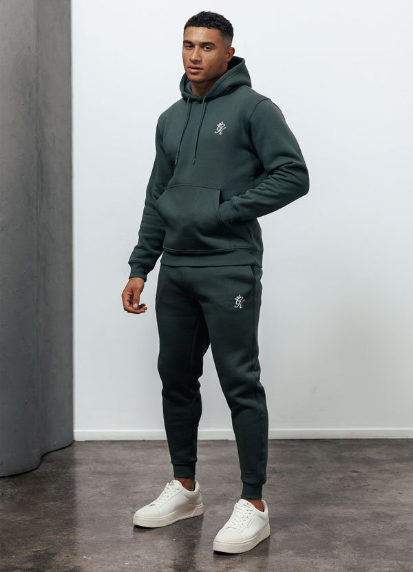 Gym King Fundamental Fleece Hood Forest Green