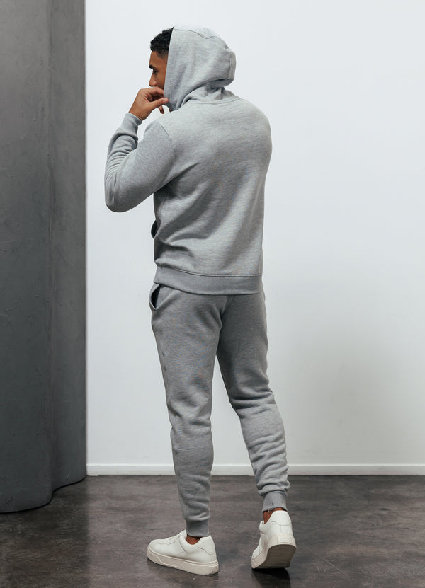 gym king Fundamental Fleece Hood Grey Marl