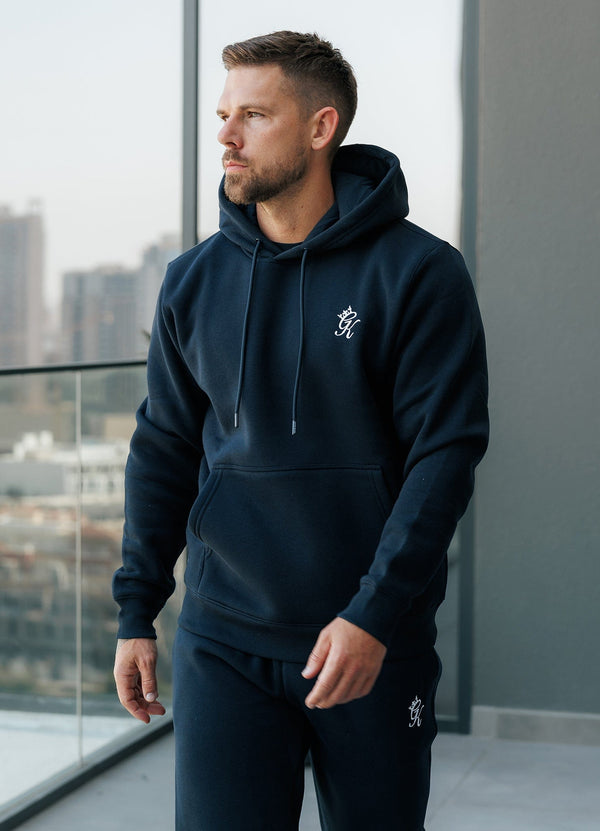 Gym King Fundamental Fleece Hood Navy