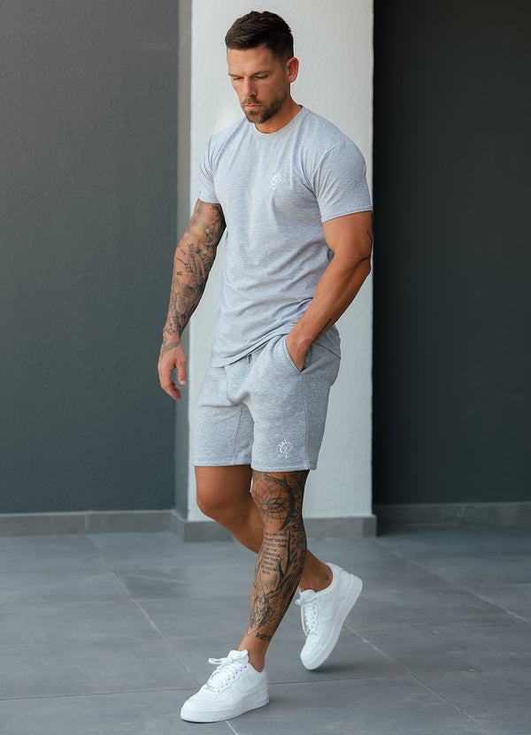 Gym King Fundamental Fleece Short Grey Marl