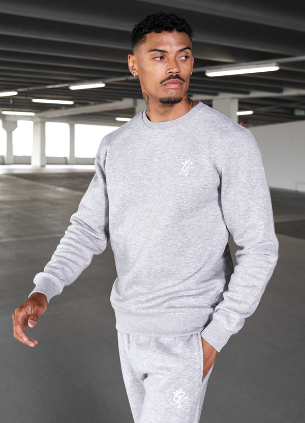 Gym King Fundamental Fleece Sweatshirt Grey Marl