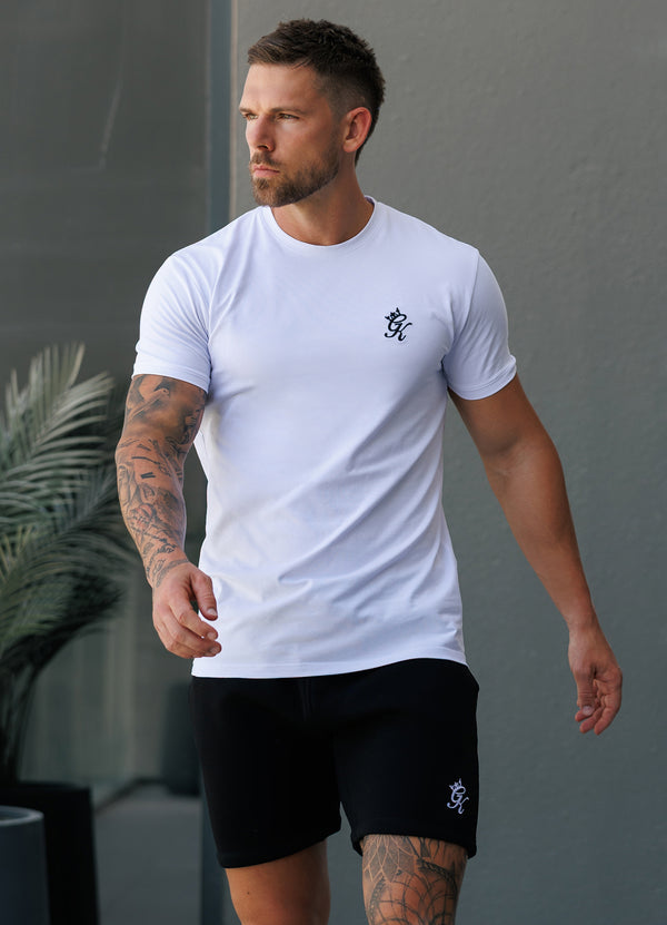 Gym King Fundamental Jersey Tee White