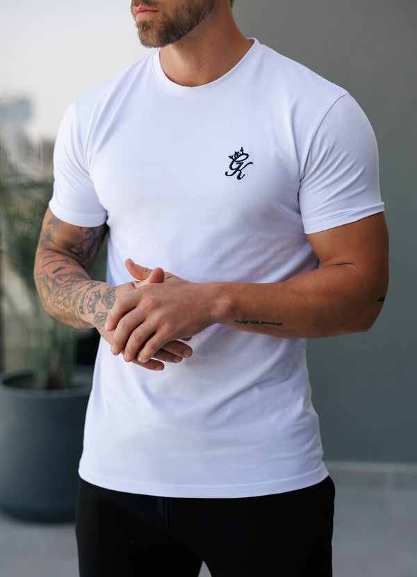 Gym King Fundamental Jersey Tee White