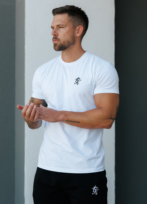 Gym King Fundamental Jersey Tee White