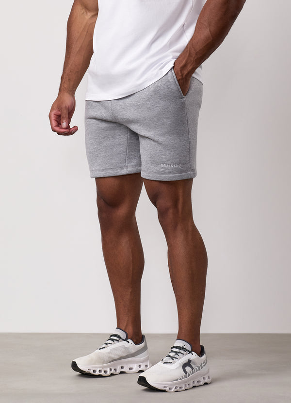 Gym King Fundamental Linear Short Grey Marl