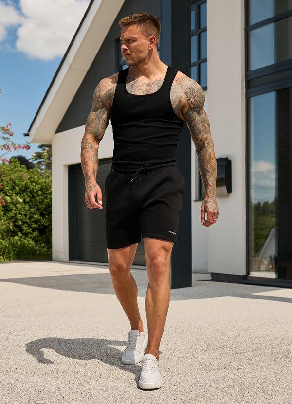 Gym King Fundamental Rib Vest Black