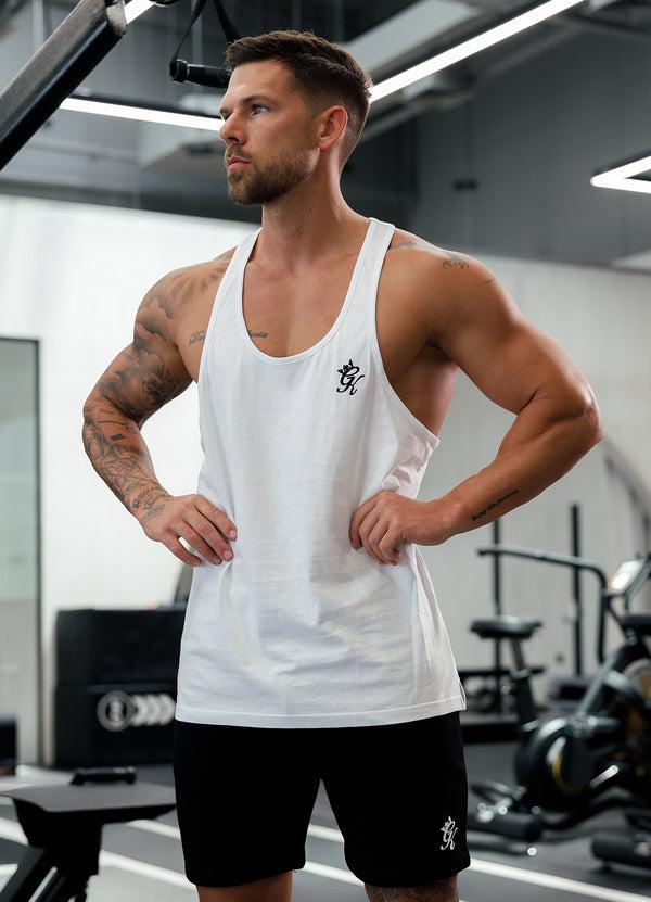 Gym King Fundamental Stringer Jersey Vest White