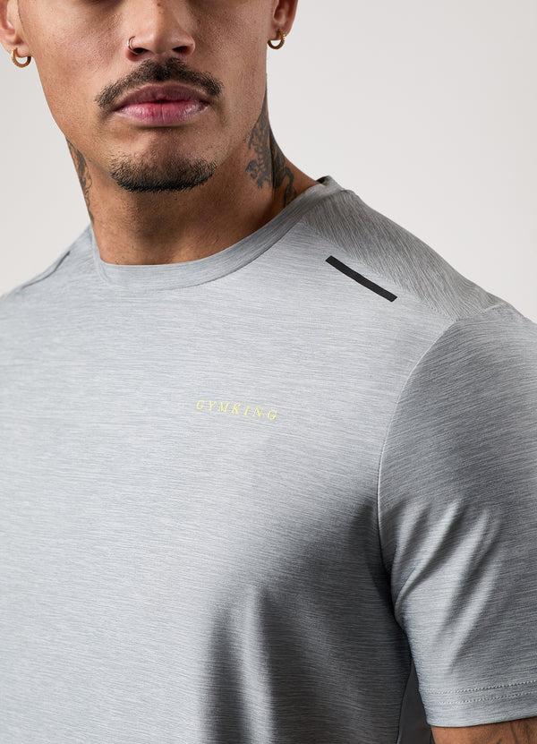 Gym King Fusion Hybrid Tee Silver Grey