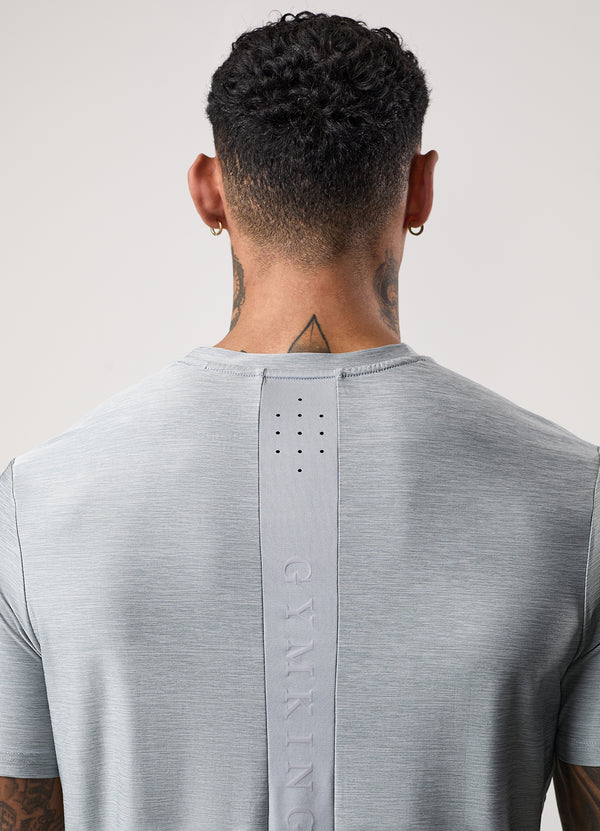 gym king Fusion Hybrid Tee Silver Grey