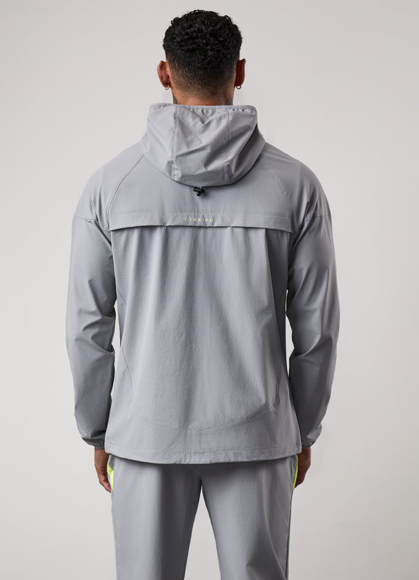 Gym King Fusion Tracksuit Top Silver Grey