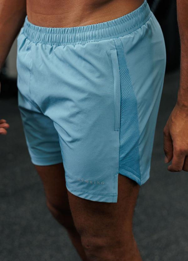 Gym King Geometric Knit Short Sea Mist