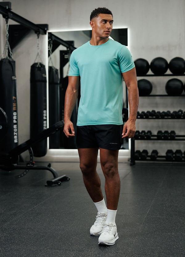 Gym King Geometric Knit Tee Apple Green