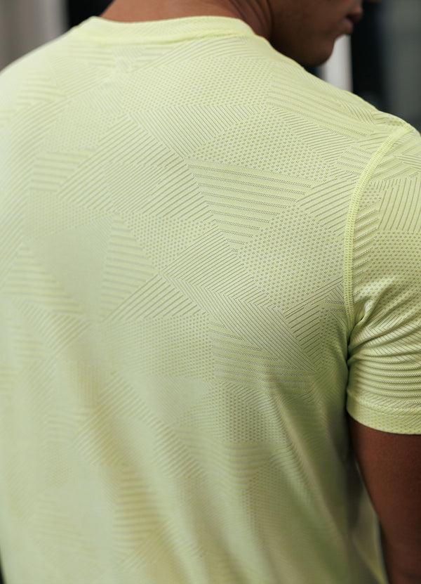 Gym King Geometric Knit Tee Limelight