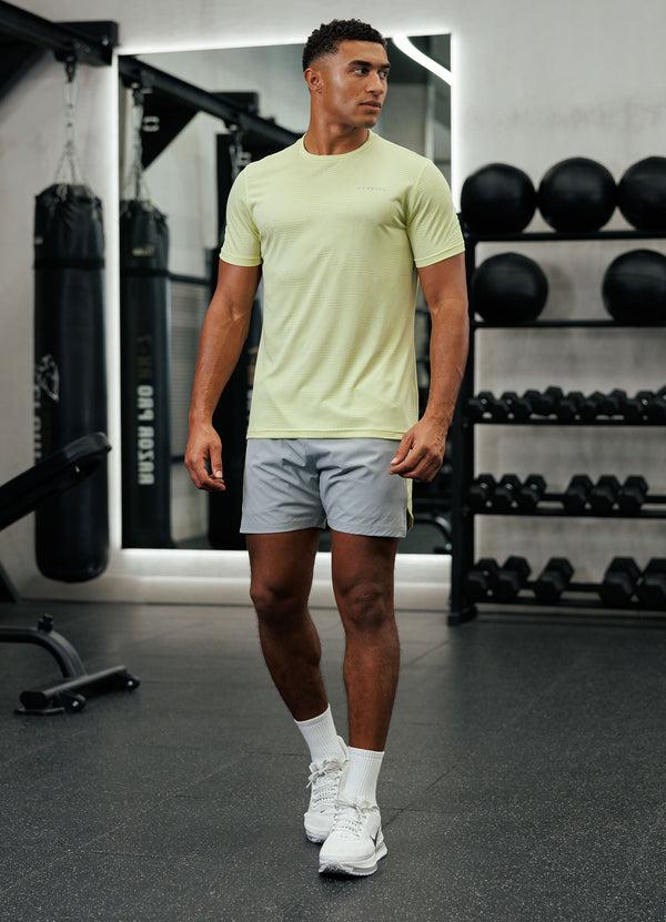 Gym King Geometric Knit Tee Limelight