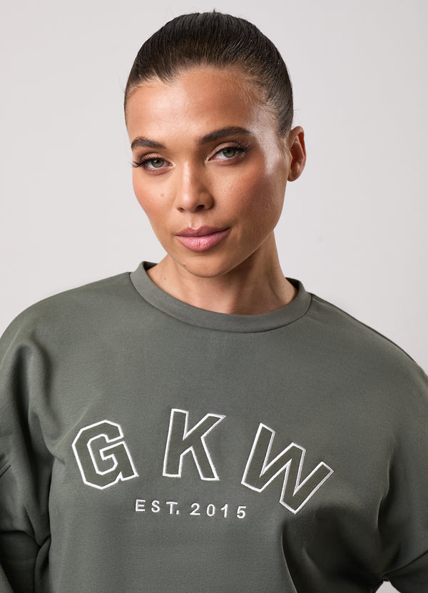 Gym King GKW Oversized Crew Dusk Green