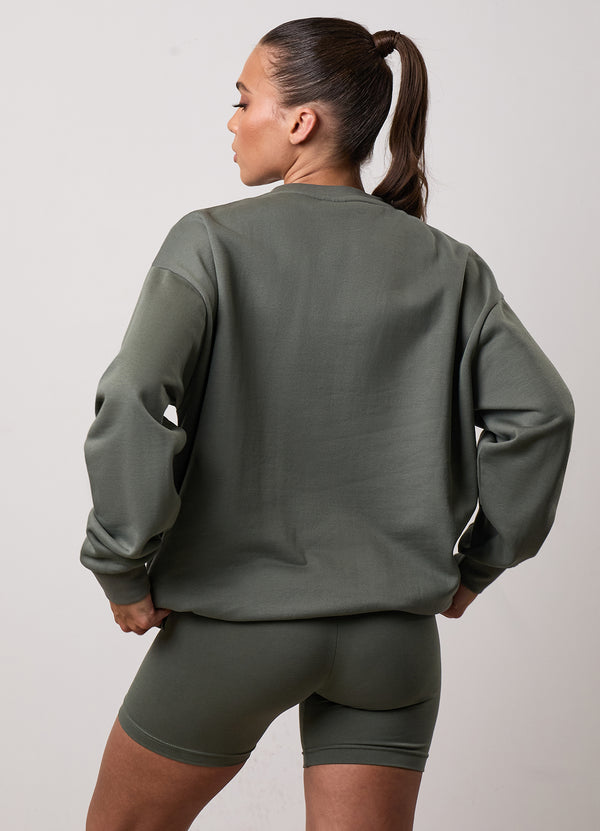 gym king GKW Oversized Crew Dusk Green