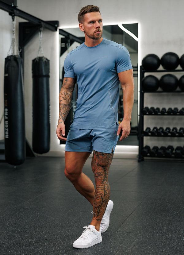 Gym King Hex 6" Short Blue Shadow