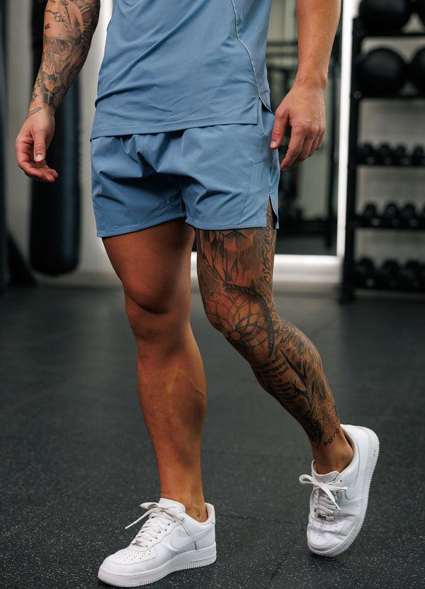gym king Hex 6" Short Blue Shadow