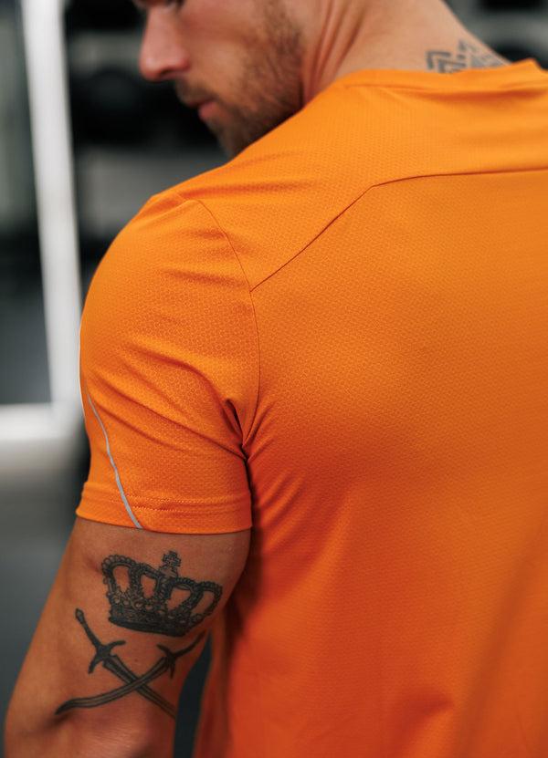 gym king Hex All Over Print Tee Burnt Orange