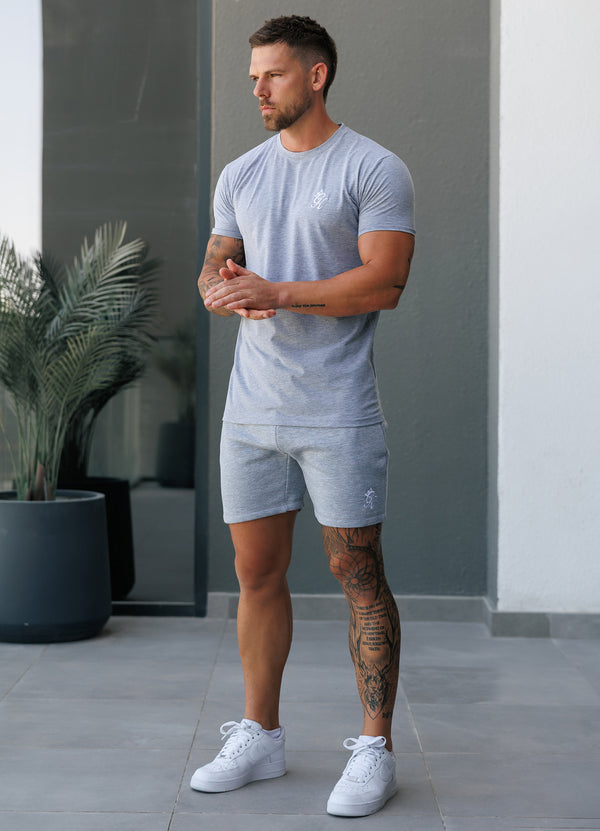 Gym King Jersey T-Shirt Grey Marl