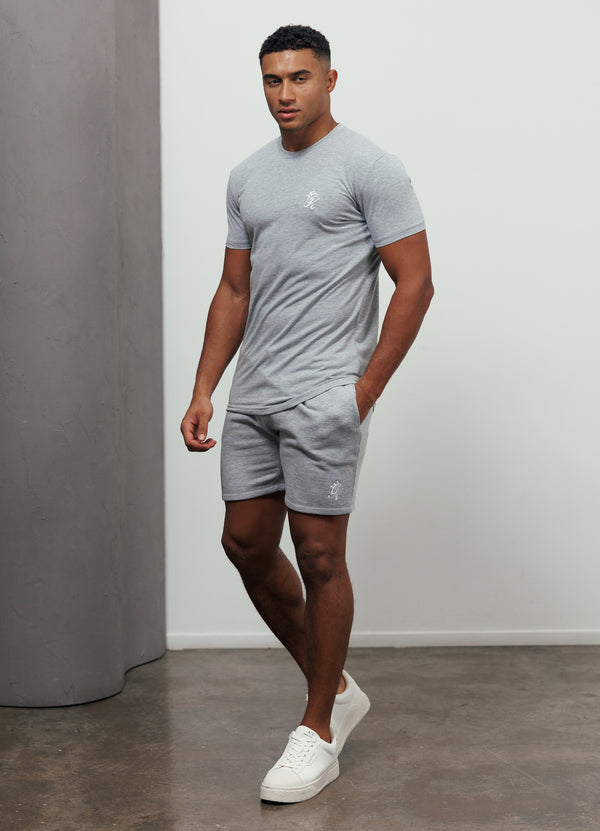 gym king Jersey T-Shirt Grey Marl