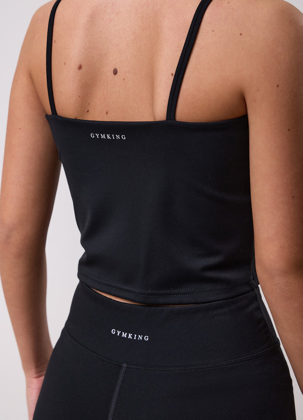 Gym King Kids 365 Long Line Tank Black