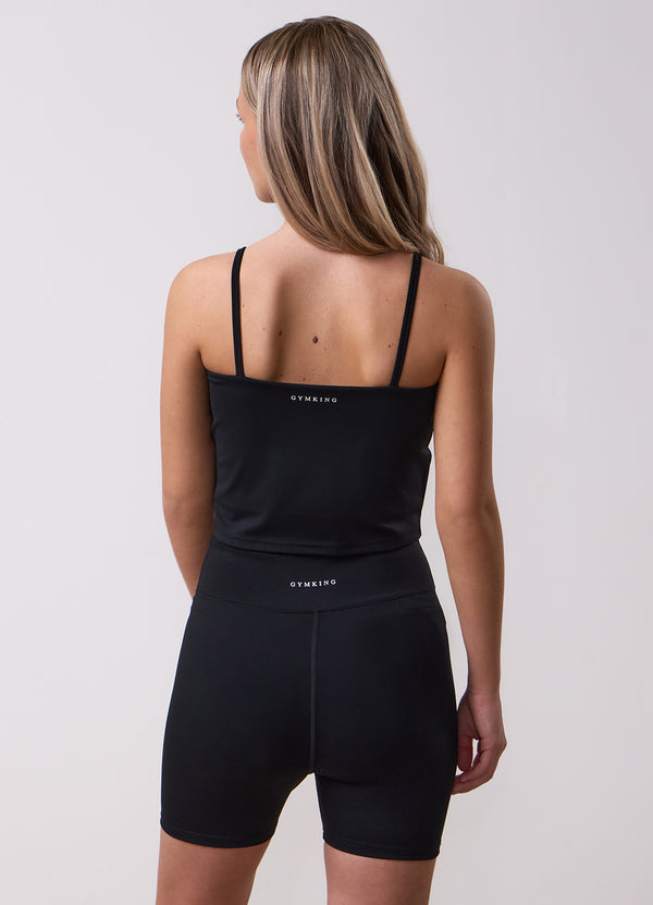 gym king Kids 365 Long Line Tank Black