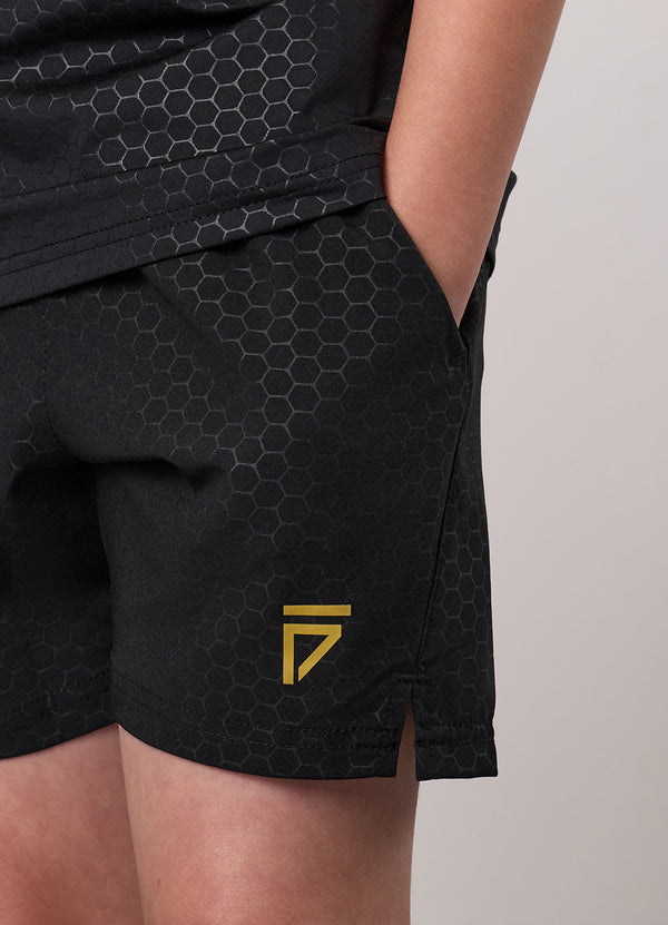 gym king Kids Debossed Training Short Black