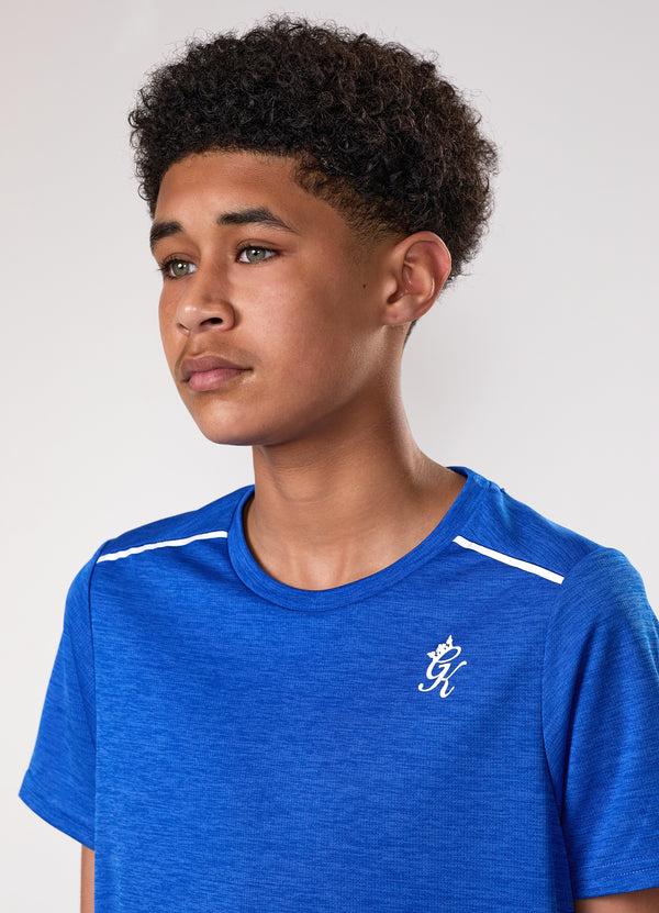 gym king Kids Element Tee Sonic Blue Marl
