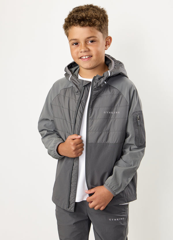 Gym King Kids Endurance Hybrid Jacket Grey Multi