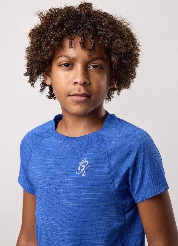 Gym King Kids Energy Grindle Tee Royal Azure
