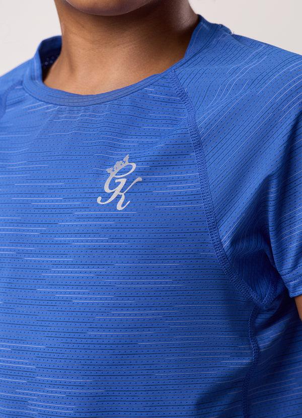 Gym King Kids Energy Grindle Tee Royal Azure